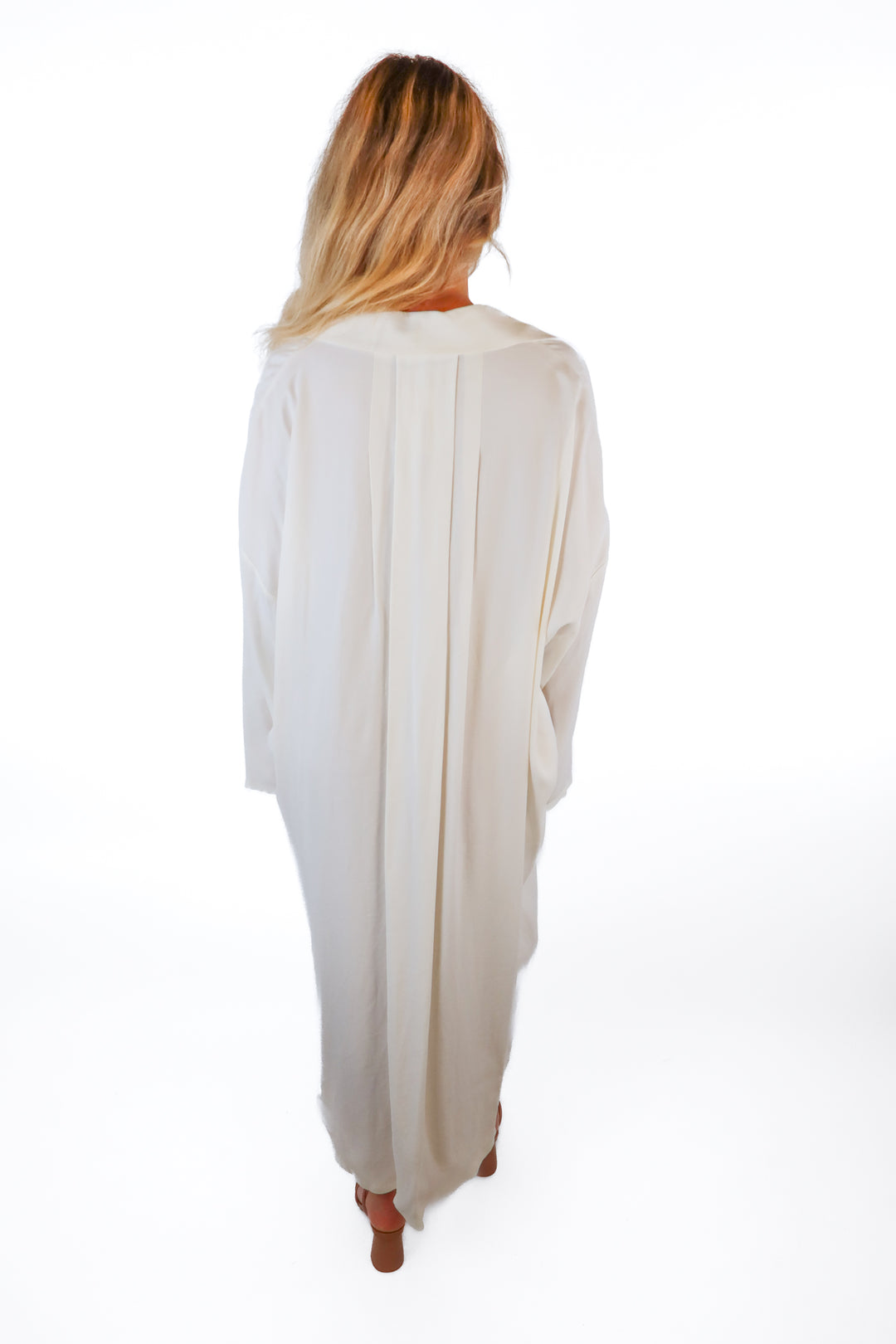Zara Cream Button Down Maxi Dress (XS)