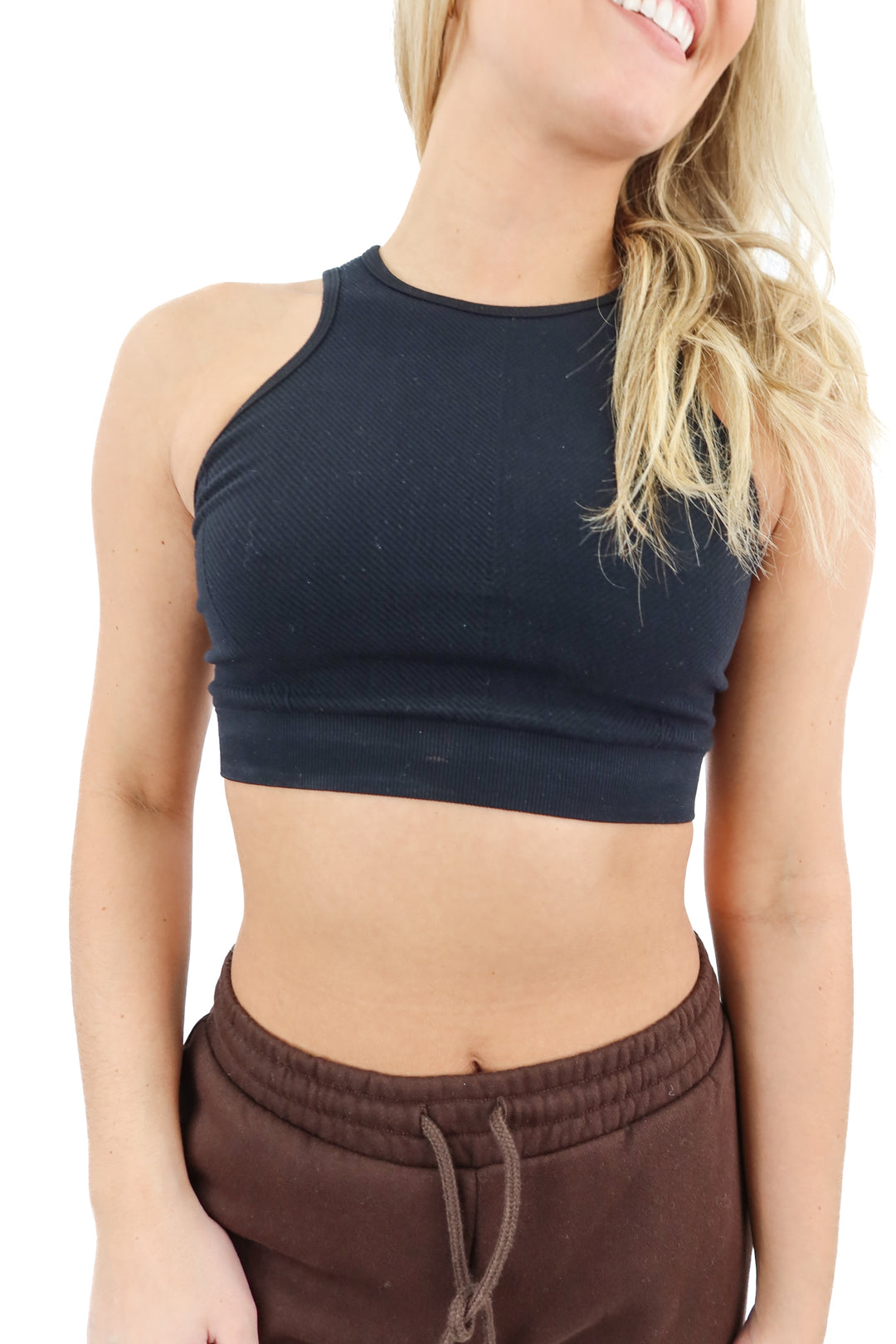 zella black racerback active tank (s)
