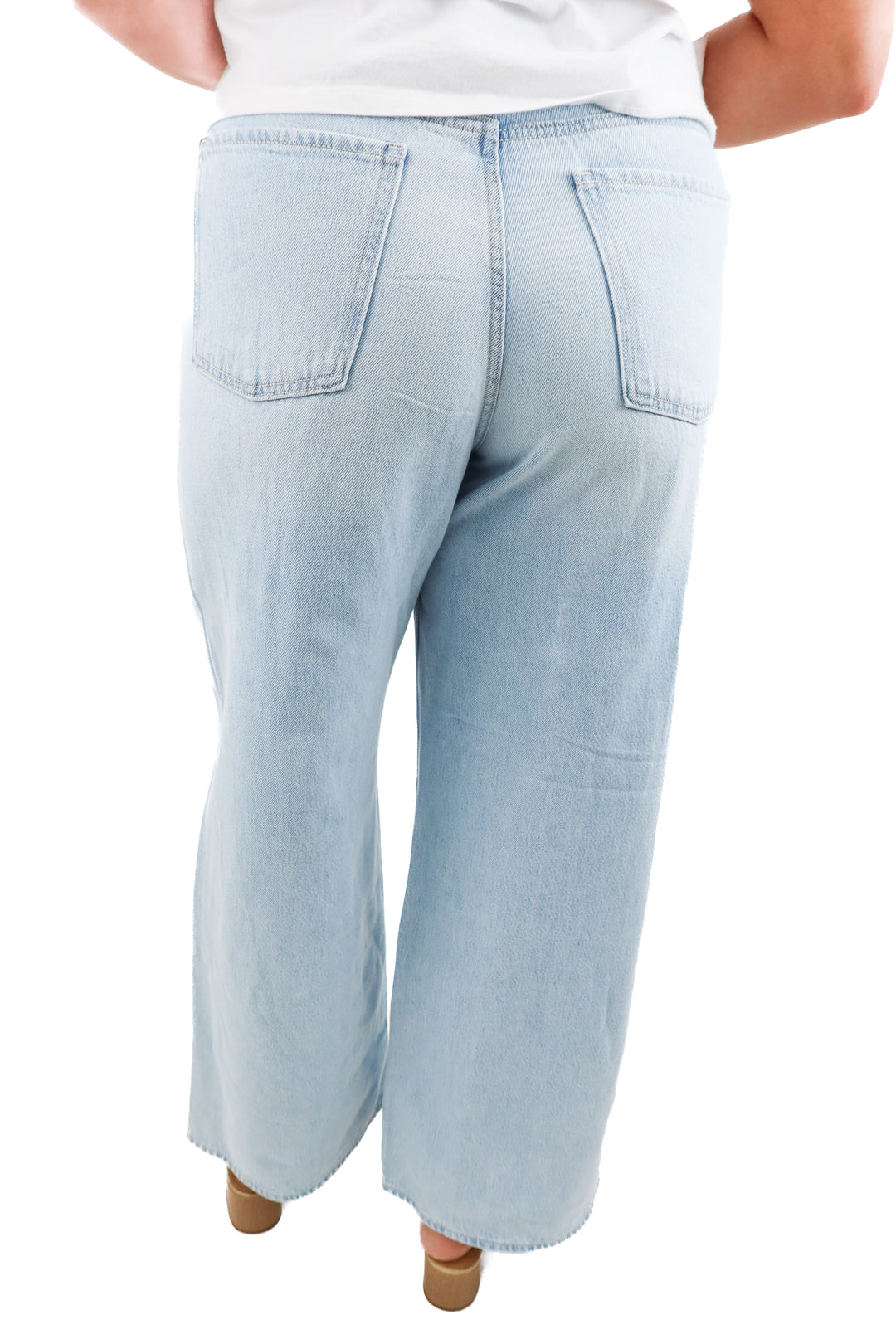 old navy light wash baggy wide leg denim (12 retail; $35)