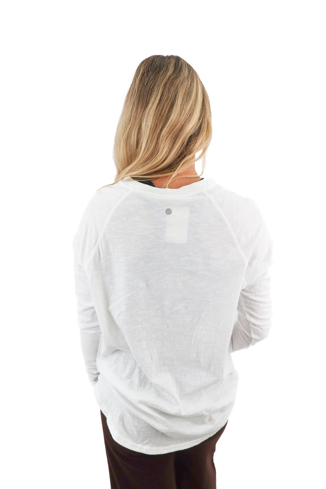 zella white longsleeve tee (xs)