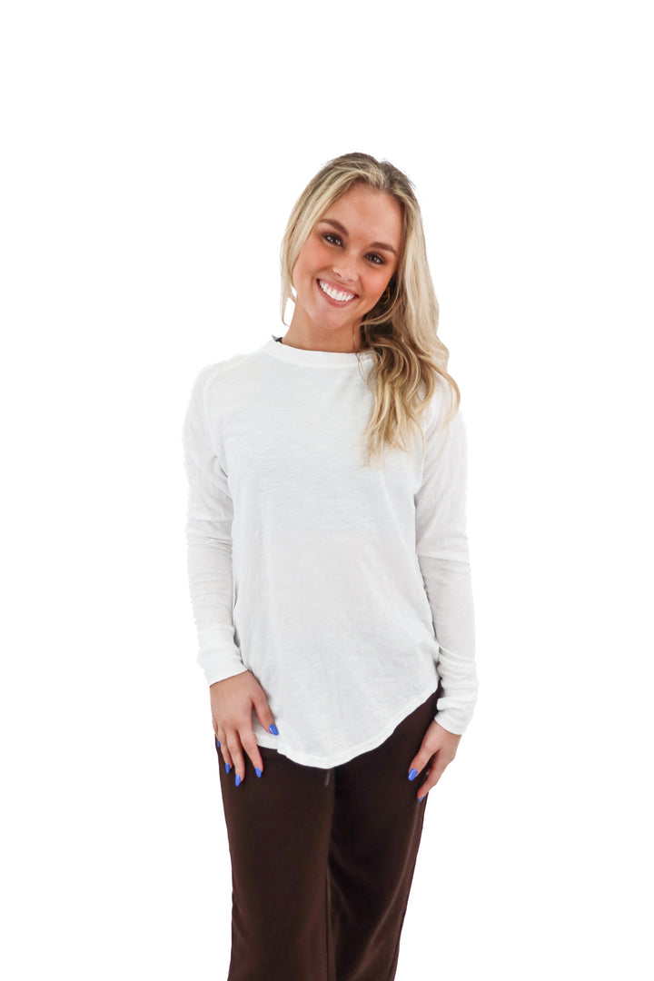 zella white longsleeve tee (xs)