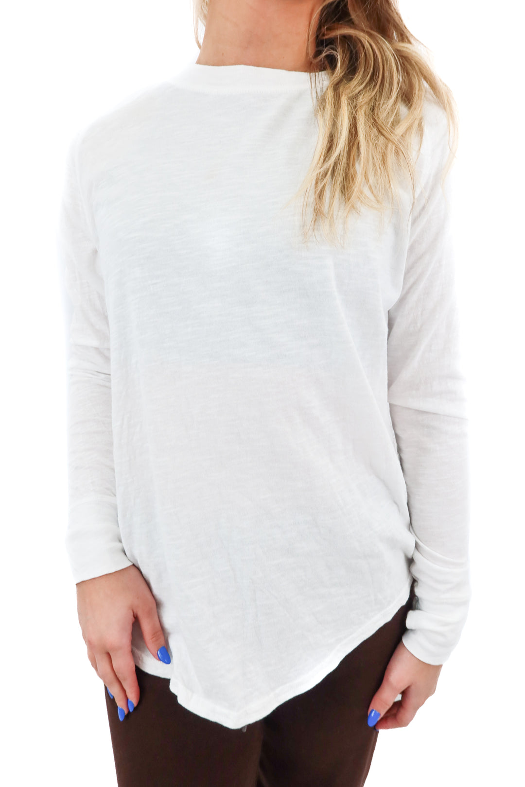 zella white longsleeve tee (xs)