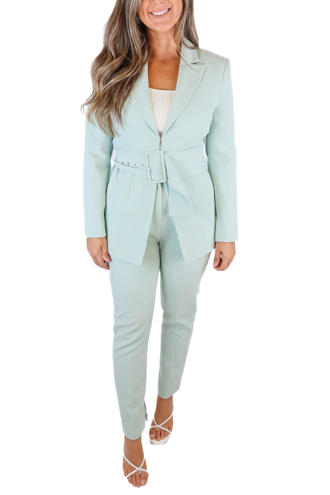 Topshop Mint Green Pants and Jacket Set (6)