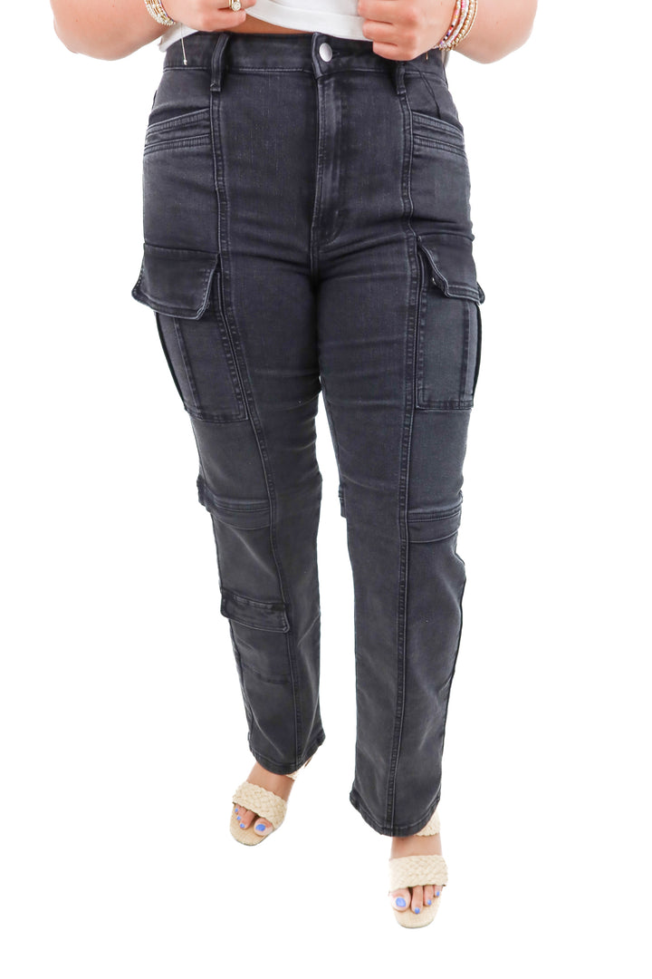 vici black straight leg denim (30 retail; $78)
