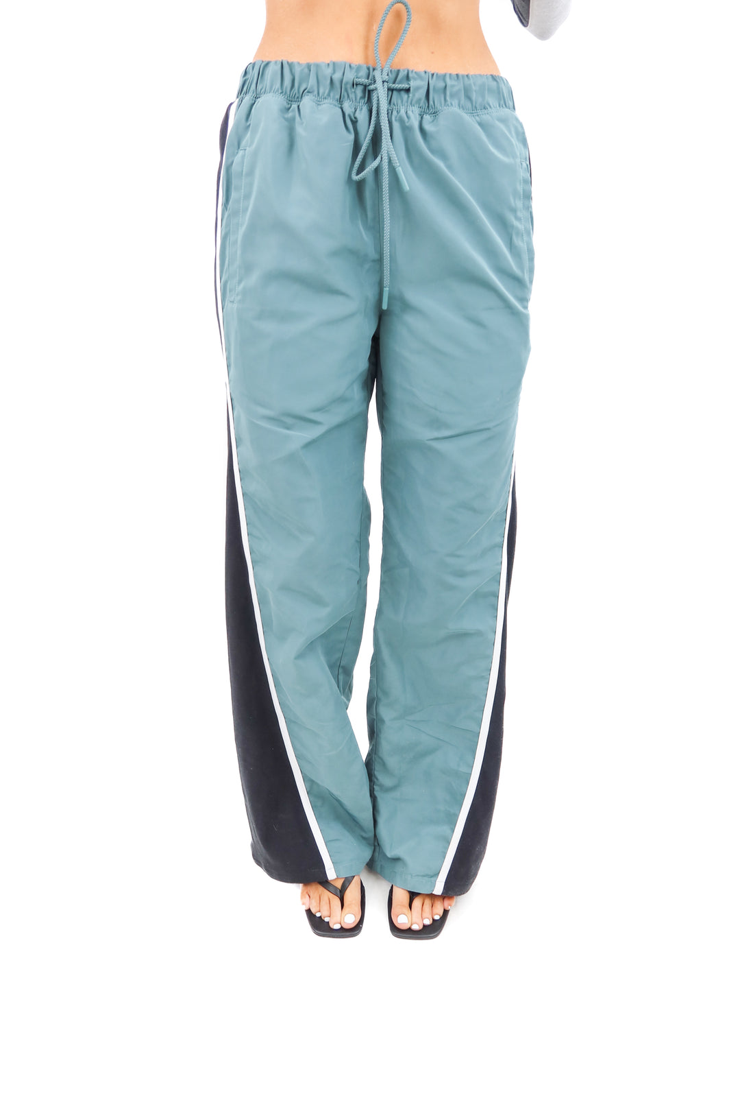 free people mvmt green windbreaker pants (xs; retail $98)