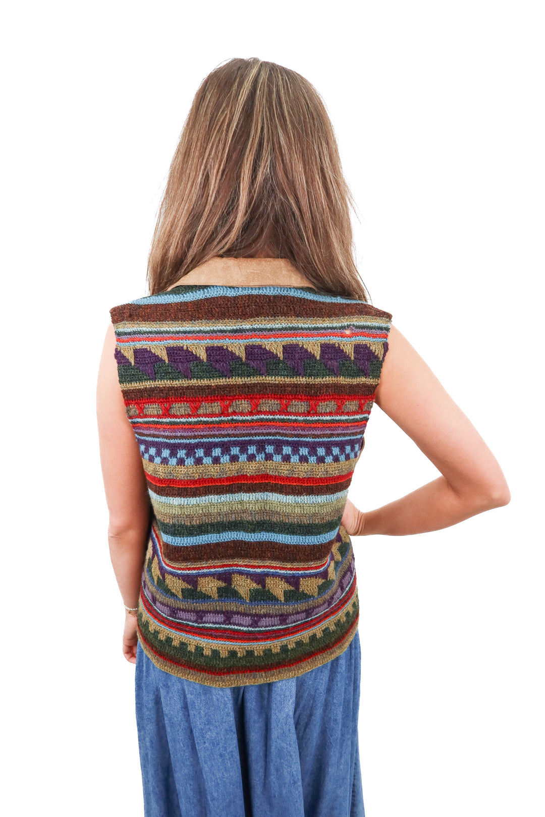 AUCTION (BID ONLY) david brooks suede/knit vest (m)- ends 8/19 at 8 pm CT