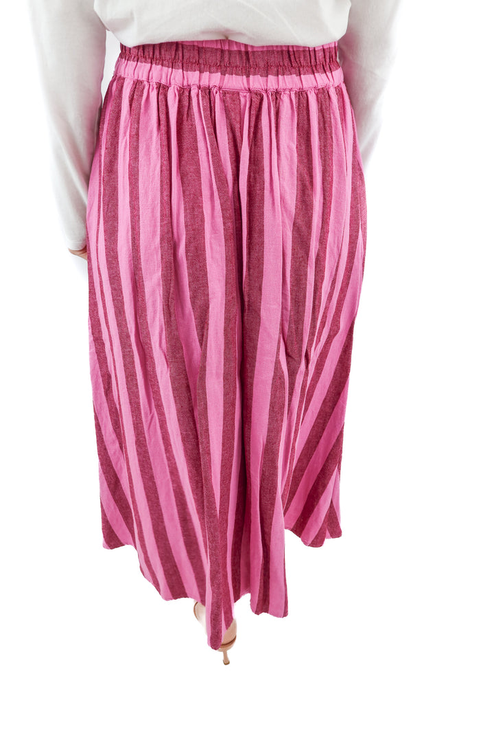 a new day pink/red striped skirt (xs)
