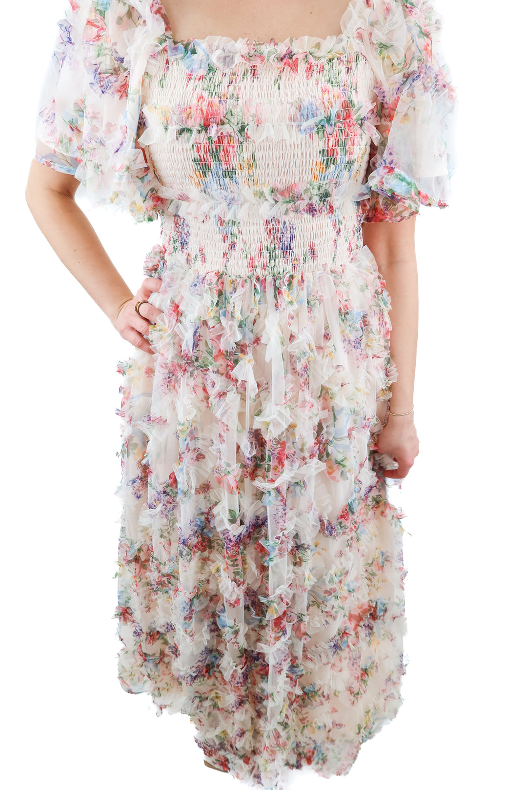 ivy city pink floral maxi dress NWT (s; retail $188)