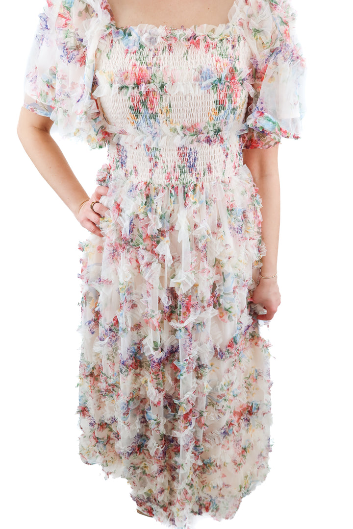 ivy city pink floral maxi dress NWT (s; retail $188)