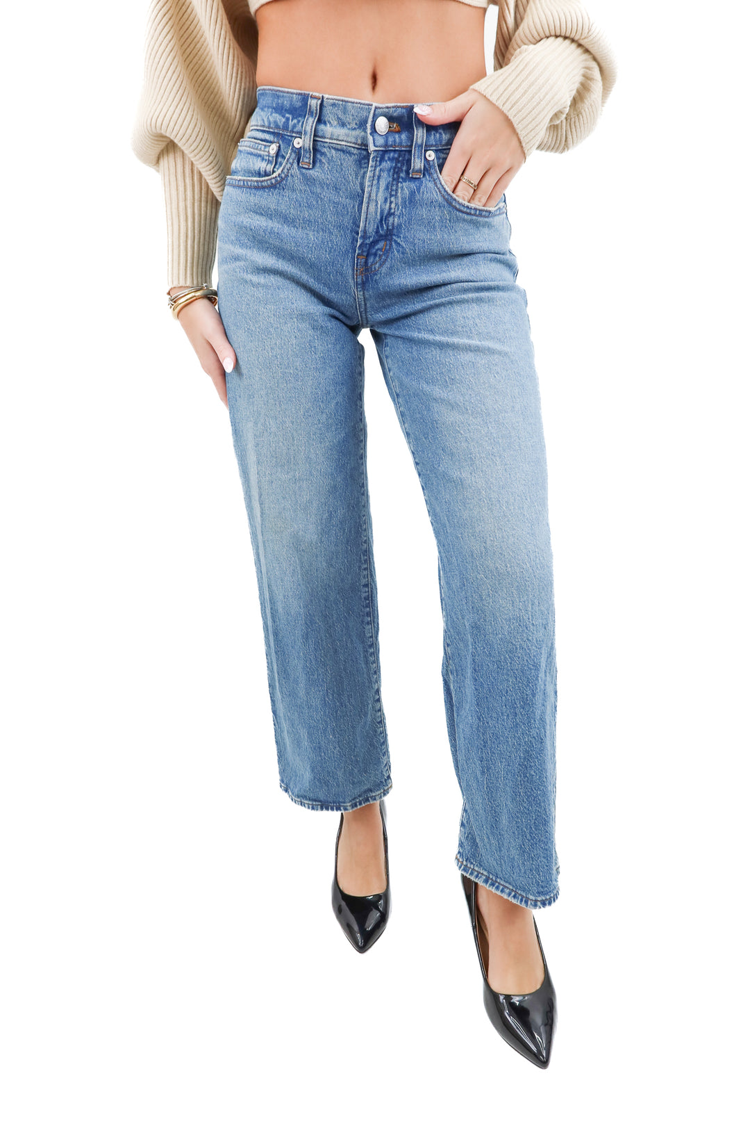 madewell light wash vintage jeans (25; retail $148)