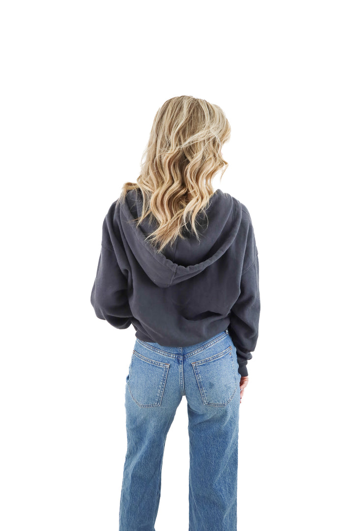 abercrombie & fitch dark grey zip up (s; retail $85)