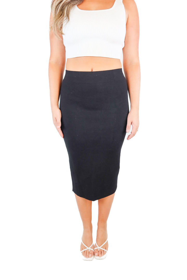 Milly Black knit Pencil Skirt (M)