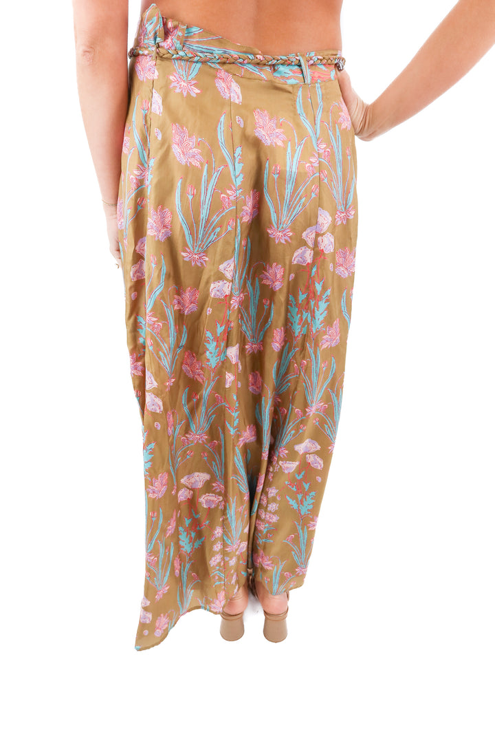 hannah green floral maxi skirt (2; retail $475)