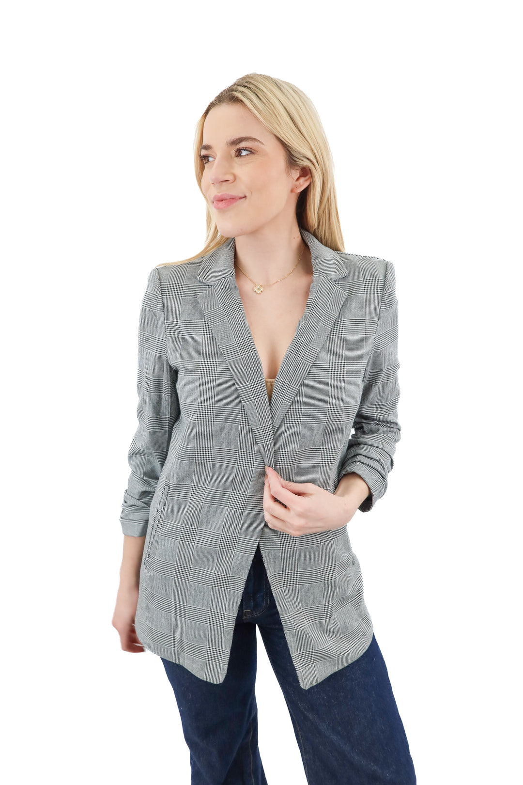 philosophy black houndstooth blazer (s)
