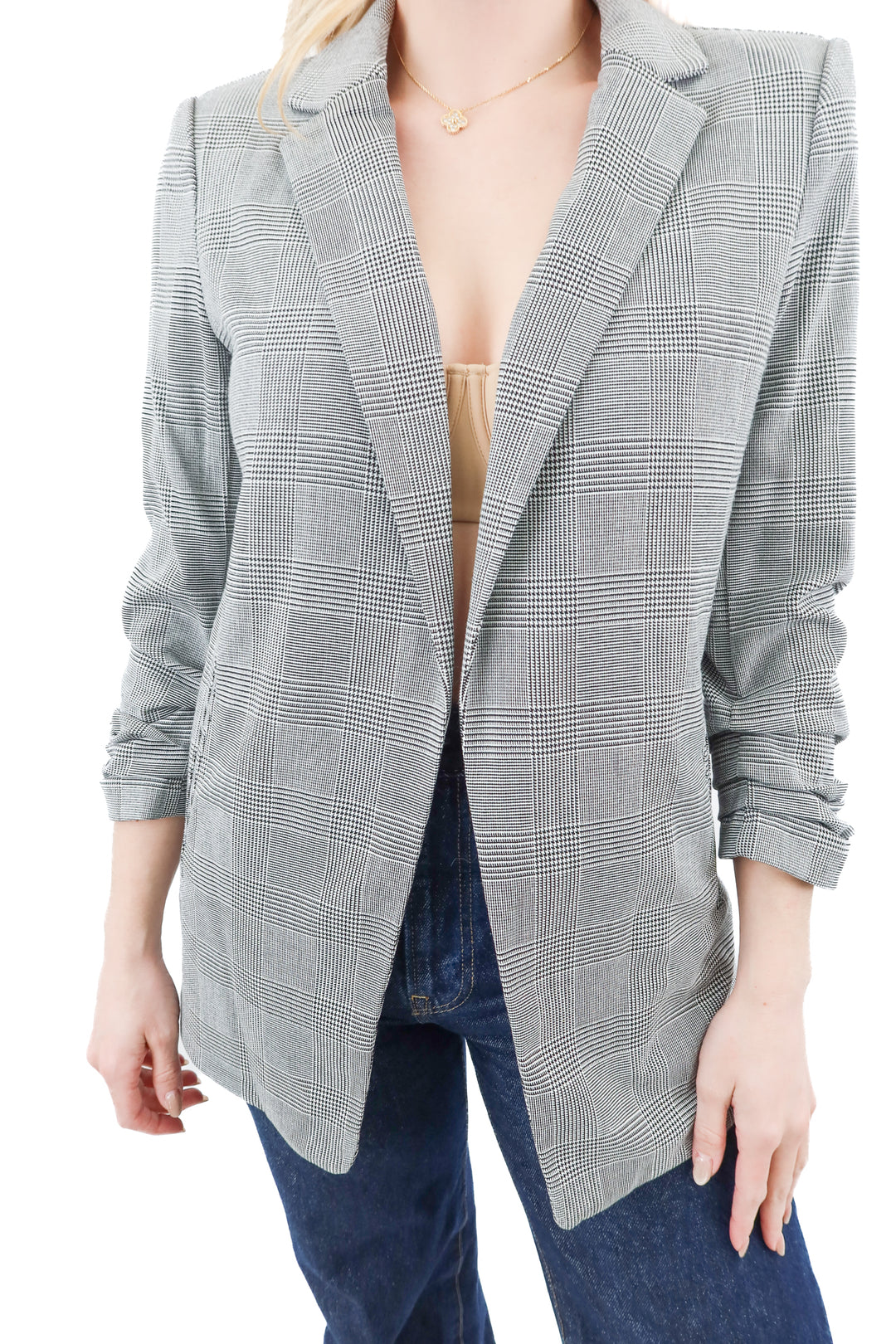 philosophy black houndstooth blazer (s)