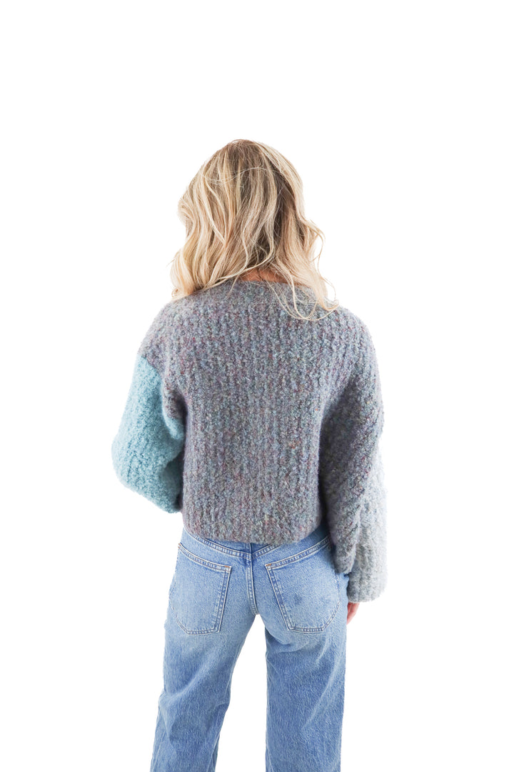vrg grl multi color wool cardigan nwt (s; retail $139)