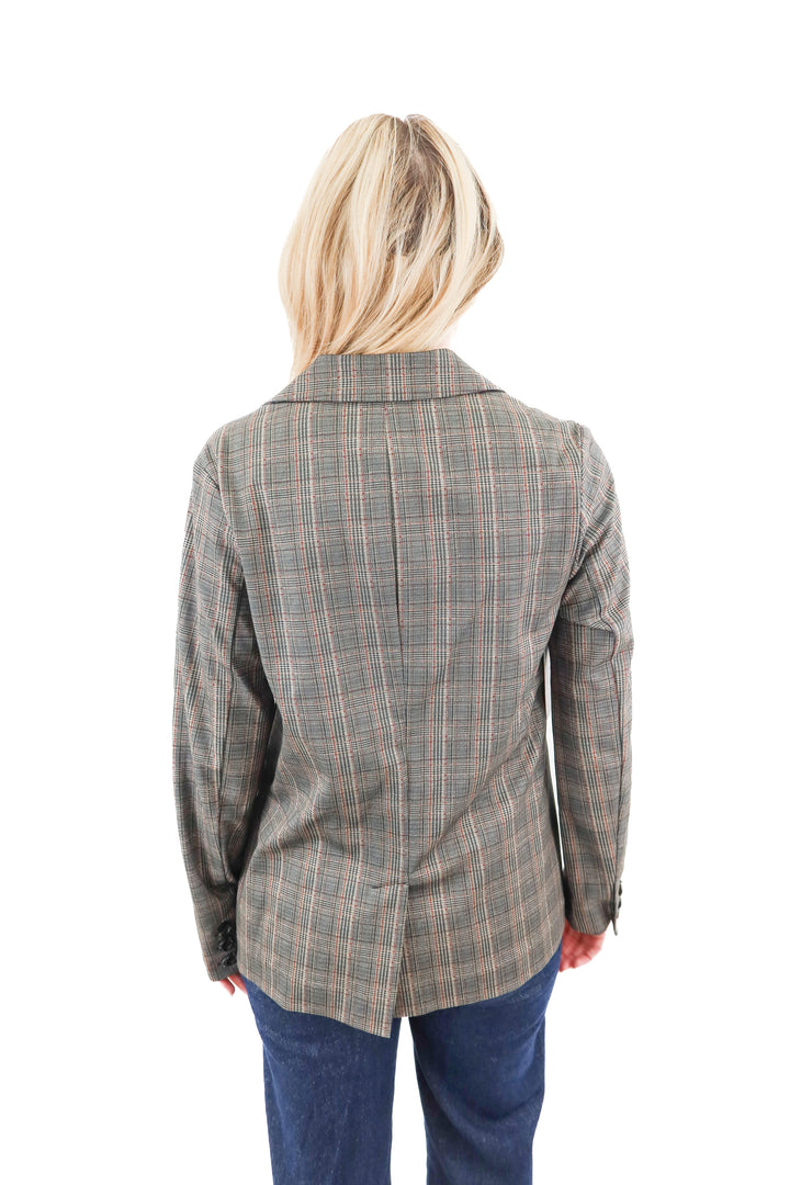 sanctuary dover plaid brooklyn blazer nwt (s; retail $129)