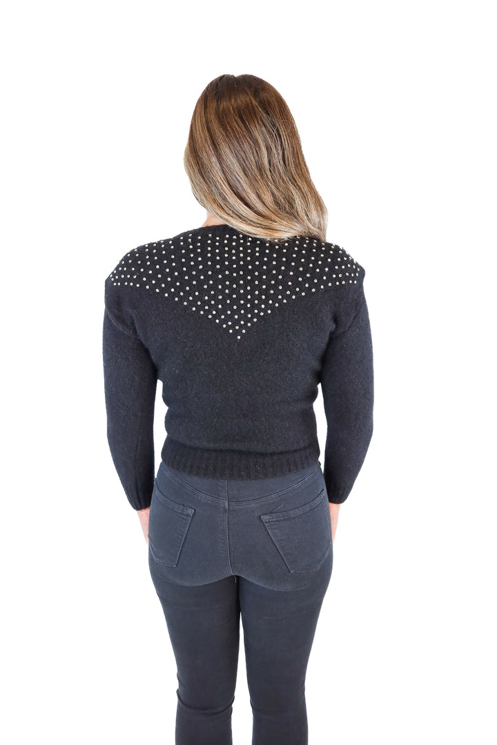 Retrofete Black Rhinstone Sweater (S; retail $250)