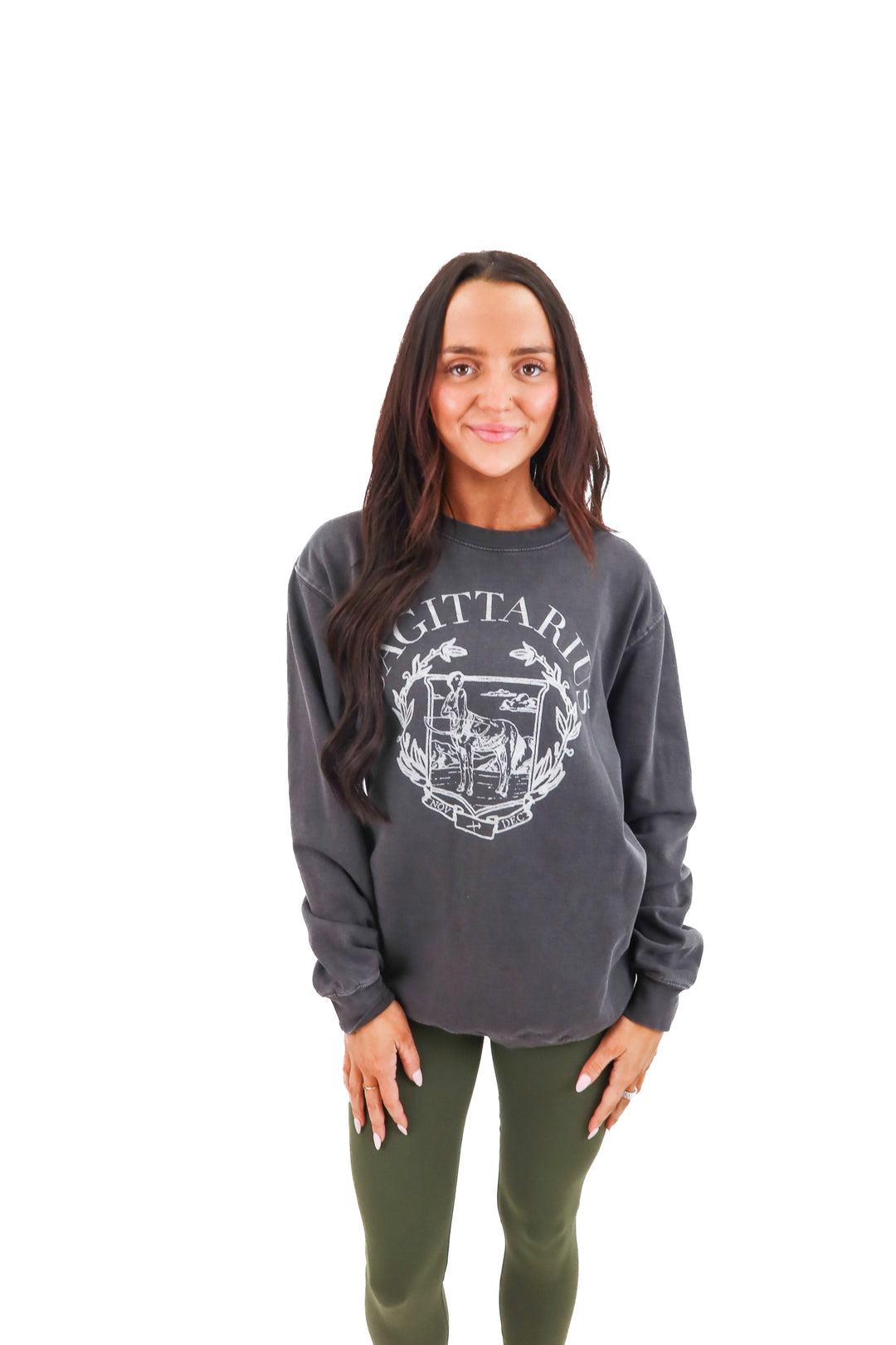 girl dangerous sagittarius crewneck (s; retail $70)