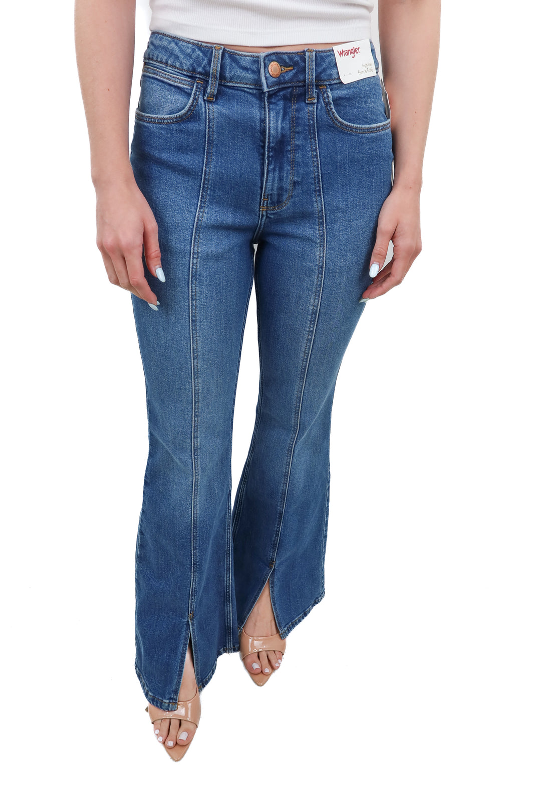wrangler "high-rise fierce flare jeans (26)