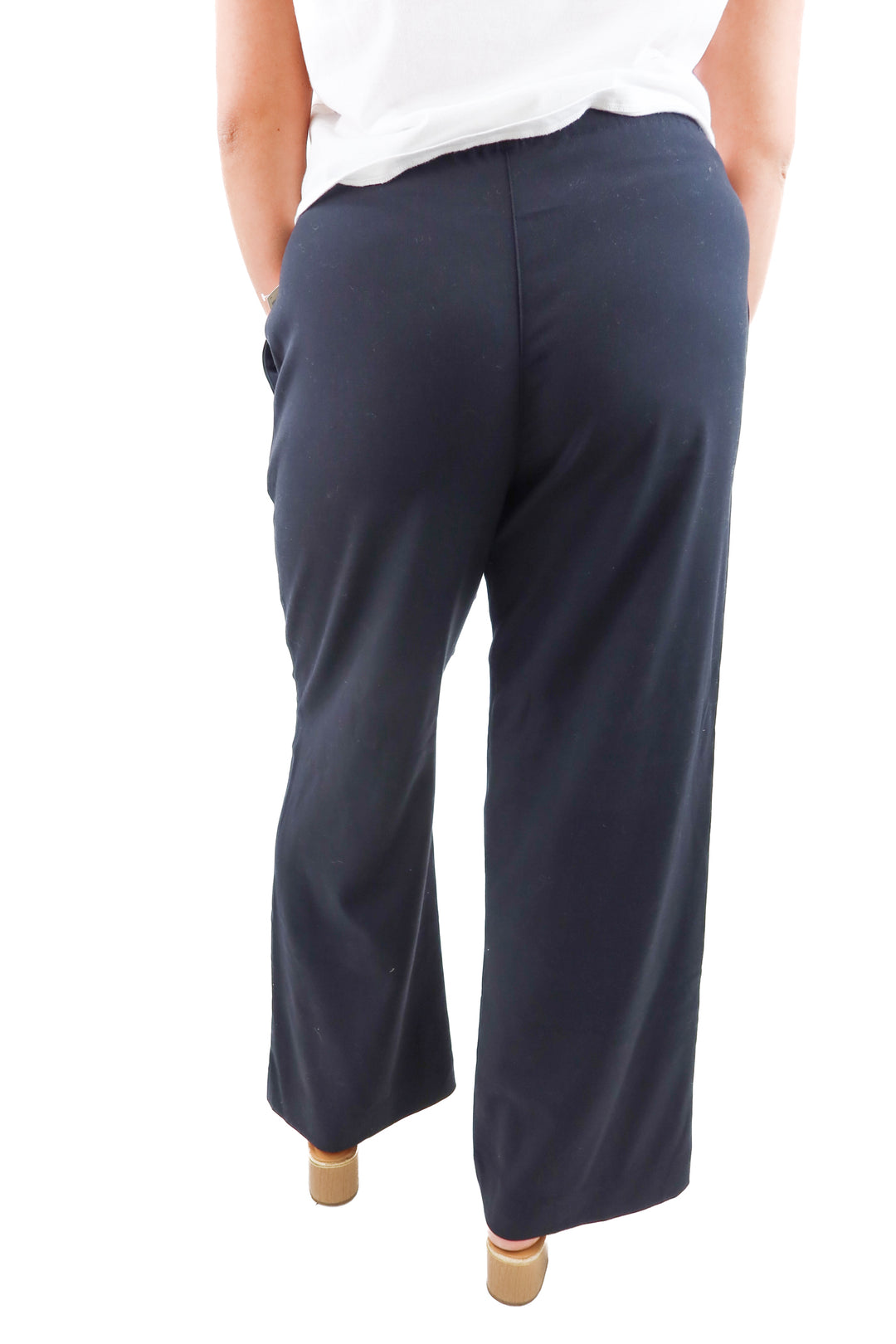 abercrombie & fitch black drawstring straight leg pants nwt (l; $80)