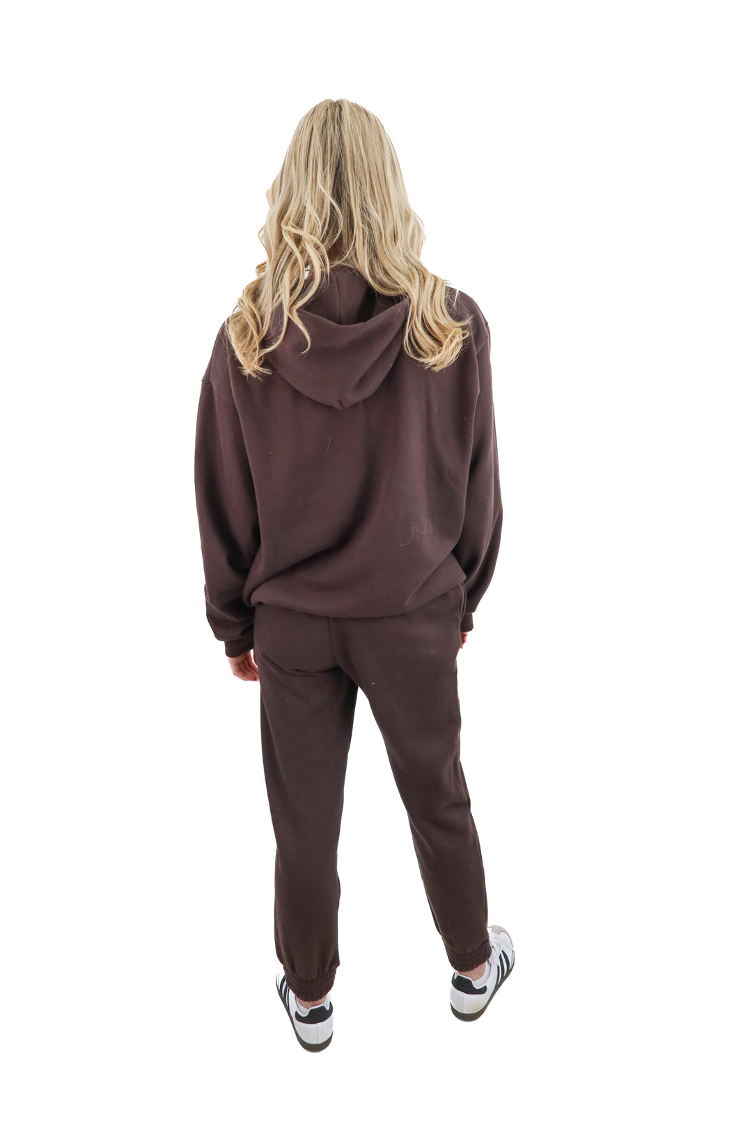 tribe kelley brown hoodie & jogger set (m; retail $260)