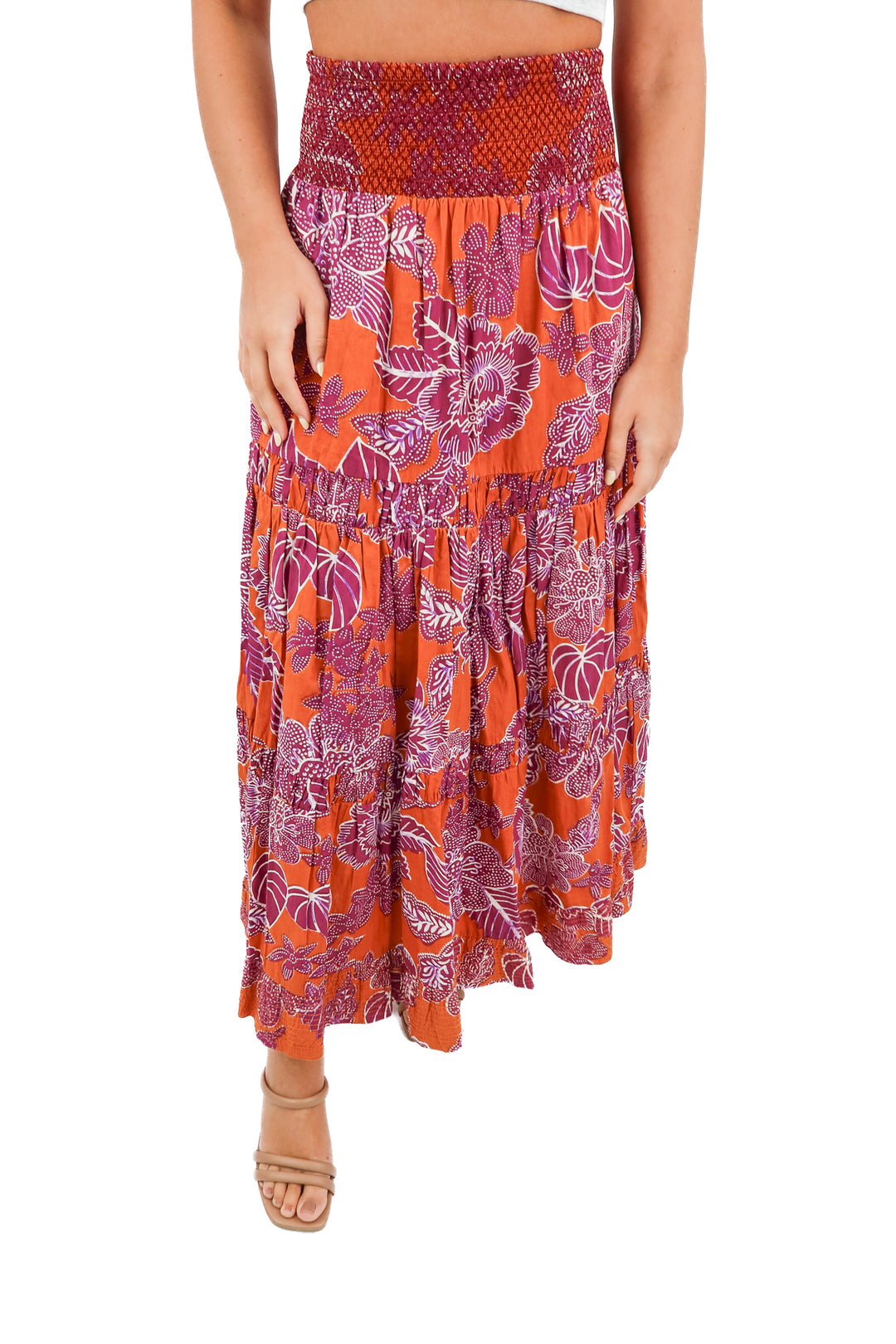 love the label purple/brown floral maxi skirt (s; retail $275)
