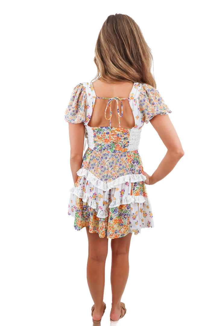 Altard state colorful floral/lace dress NWT (s; retail $89.95)