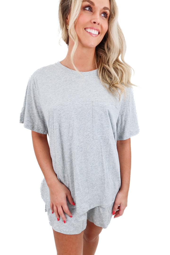 lunya organic pima tee short set NWT (m; retail $128)
