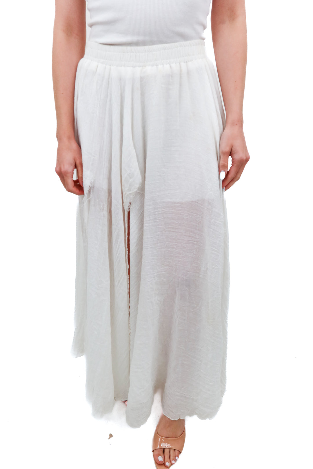 ochenta white maxi skirt (s*)