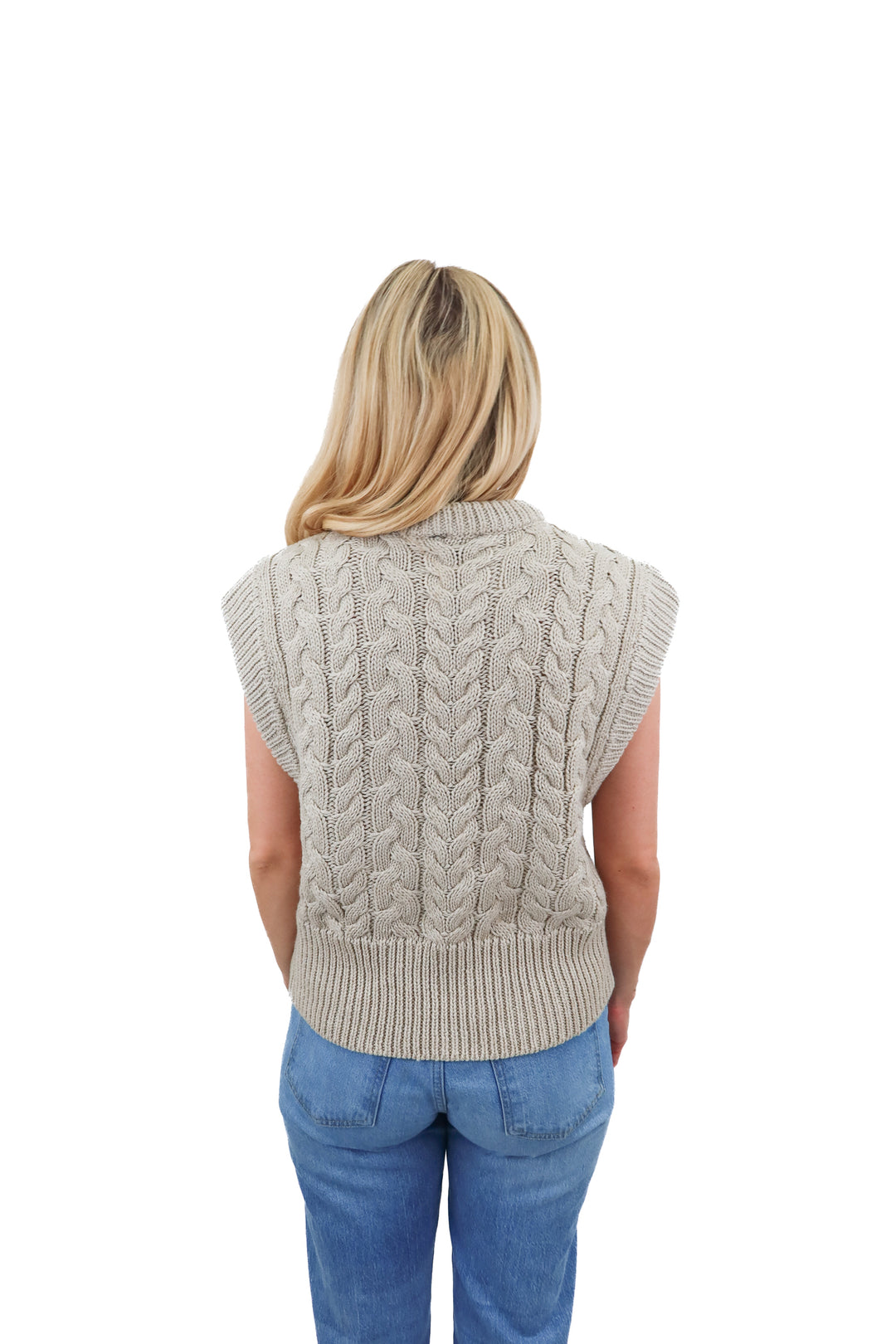 rd style grey knit vest (s; retail $65)