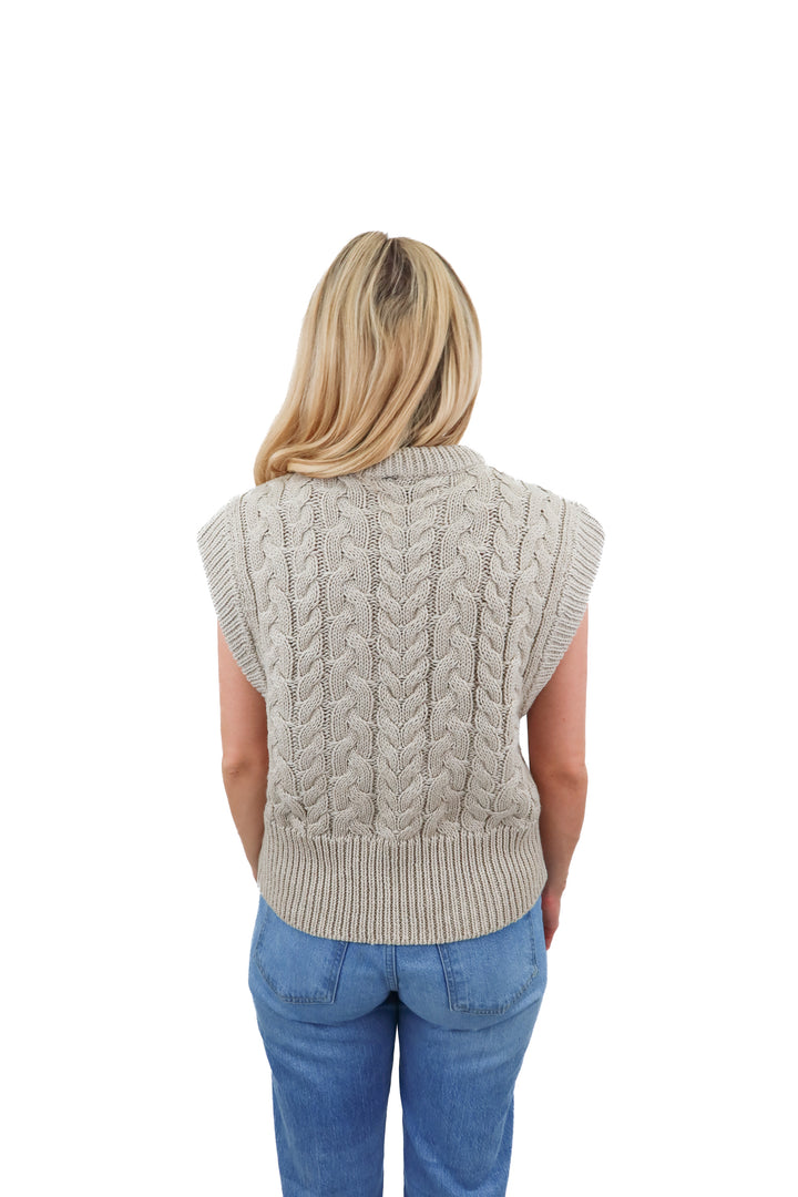 rd style grey knit vest (s; retail $65)