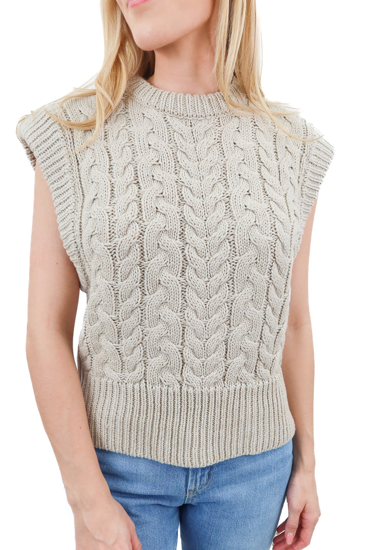 rd style grey knit vest (s; retail $65)