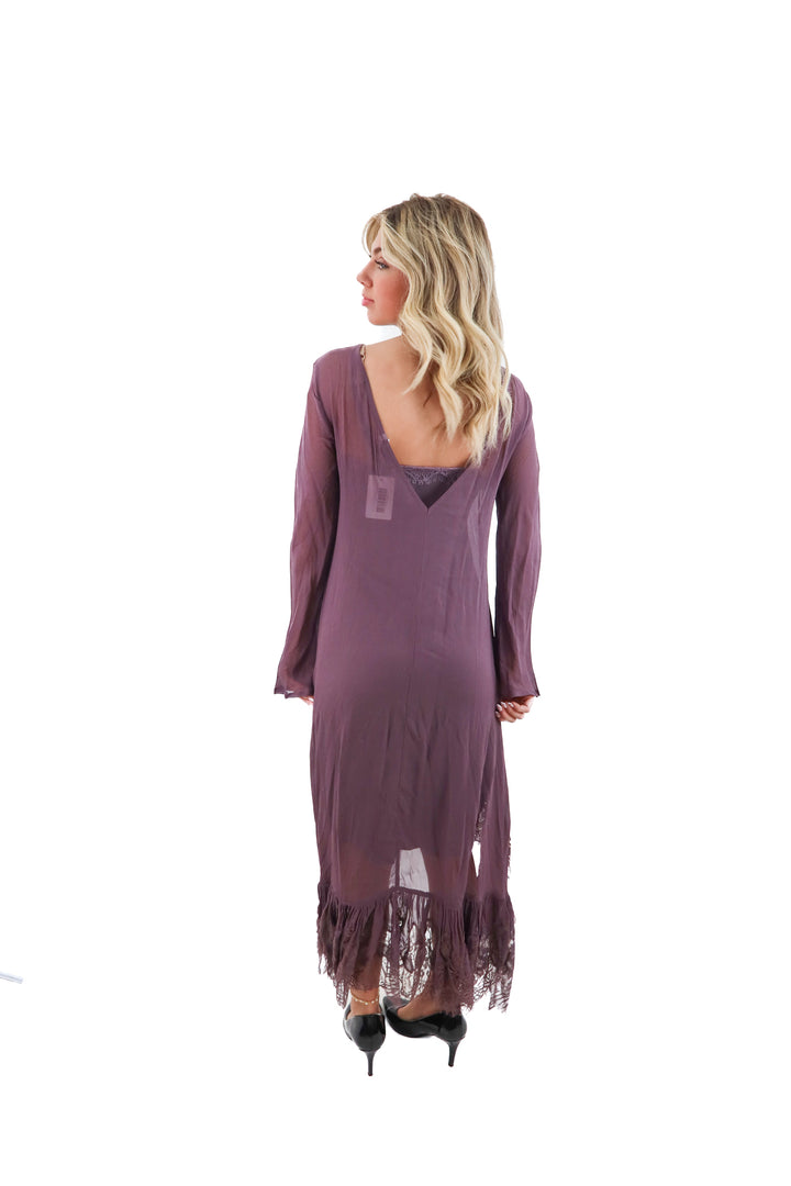 asos purple lace maxi dress (0; retail $120)
