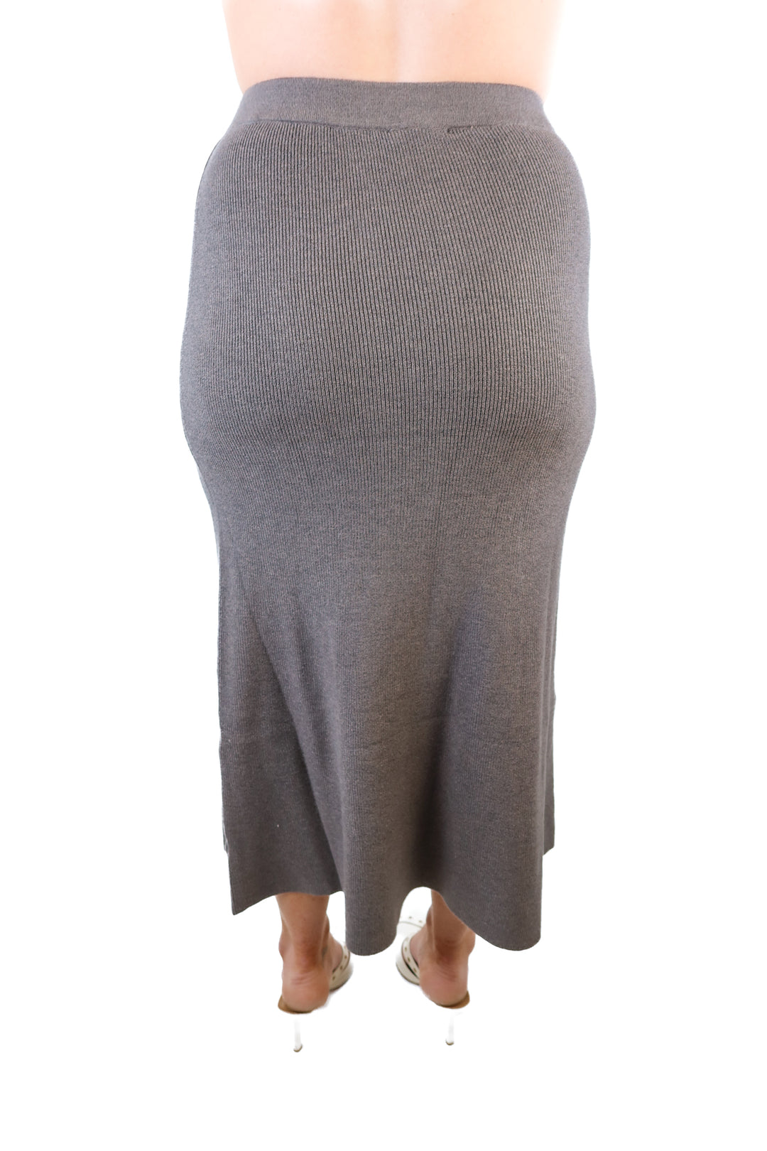 Vici light grey midi skirt (S)