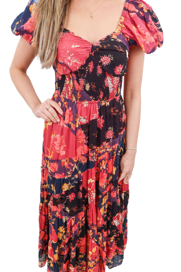 AUCTION (BID ONLY) free people dark floral maxi dress (XS)- ends 8/19 at 8 pm CT