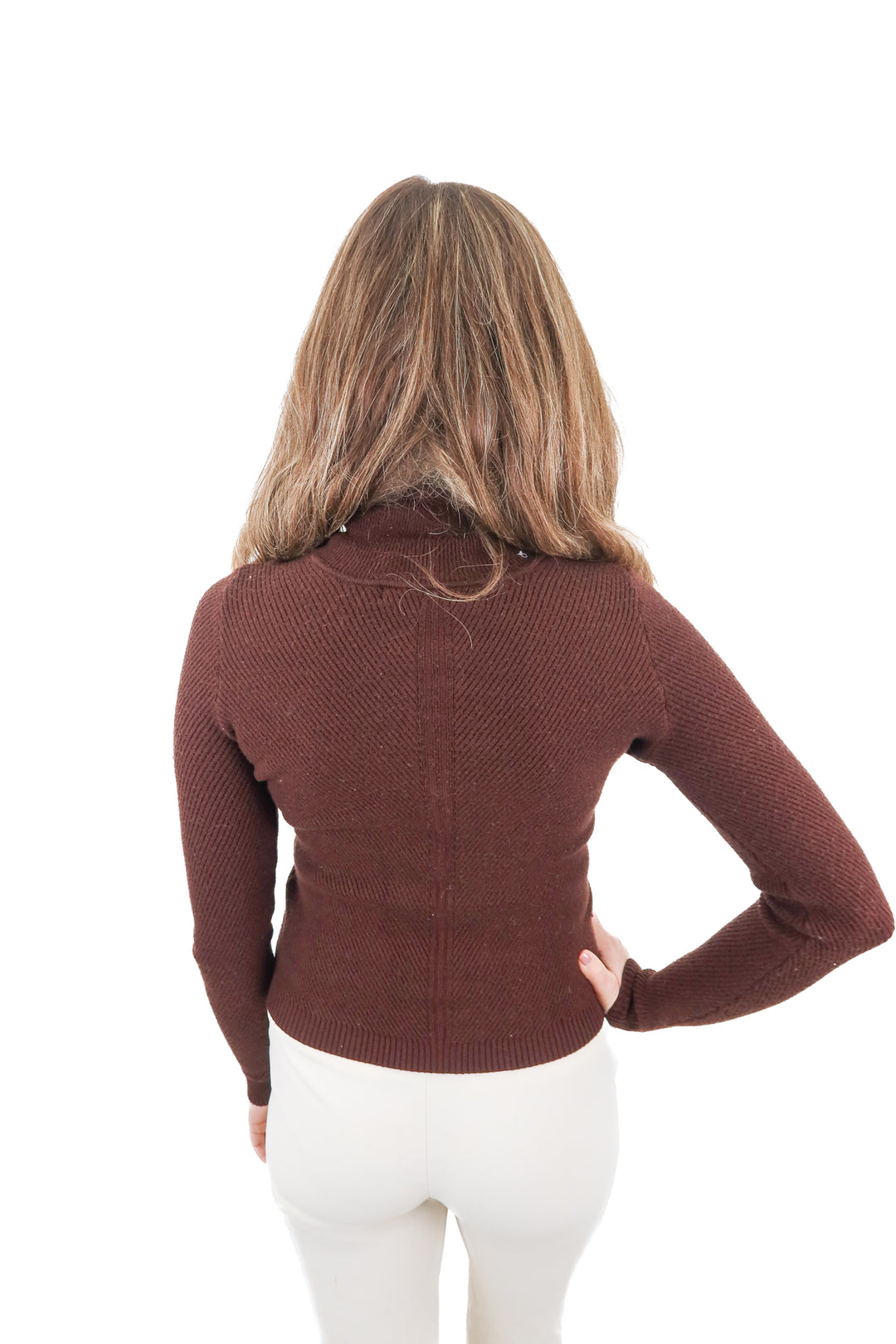 house of harlow brown turtleneck sweater (xs; retail $168)