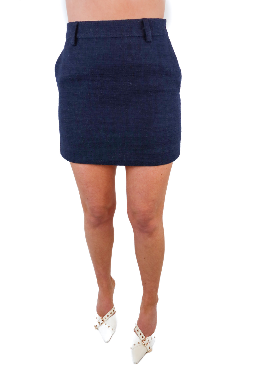 Vici navy knit skirt (S)