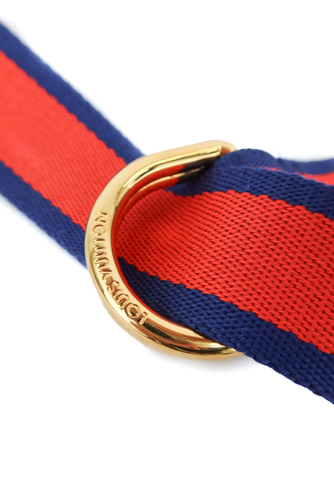 louis vuitton red/blue belt