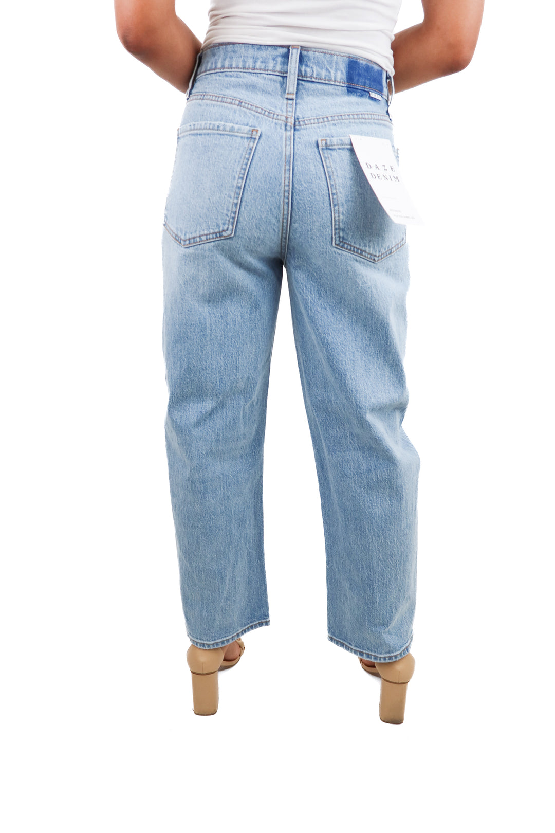 daze light wash weatward denim (26; retail $108)