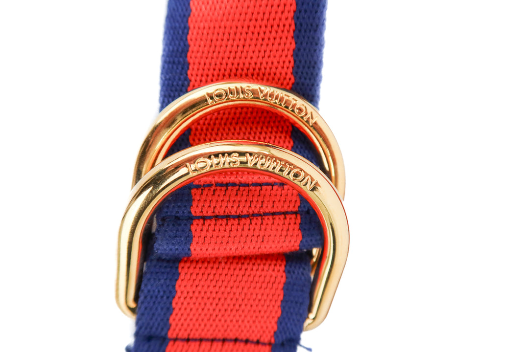 louis vuitton red/blue belt