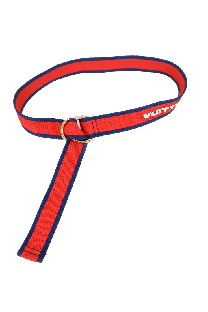 louis vuitton red/blue belt