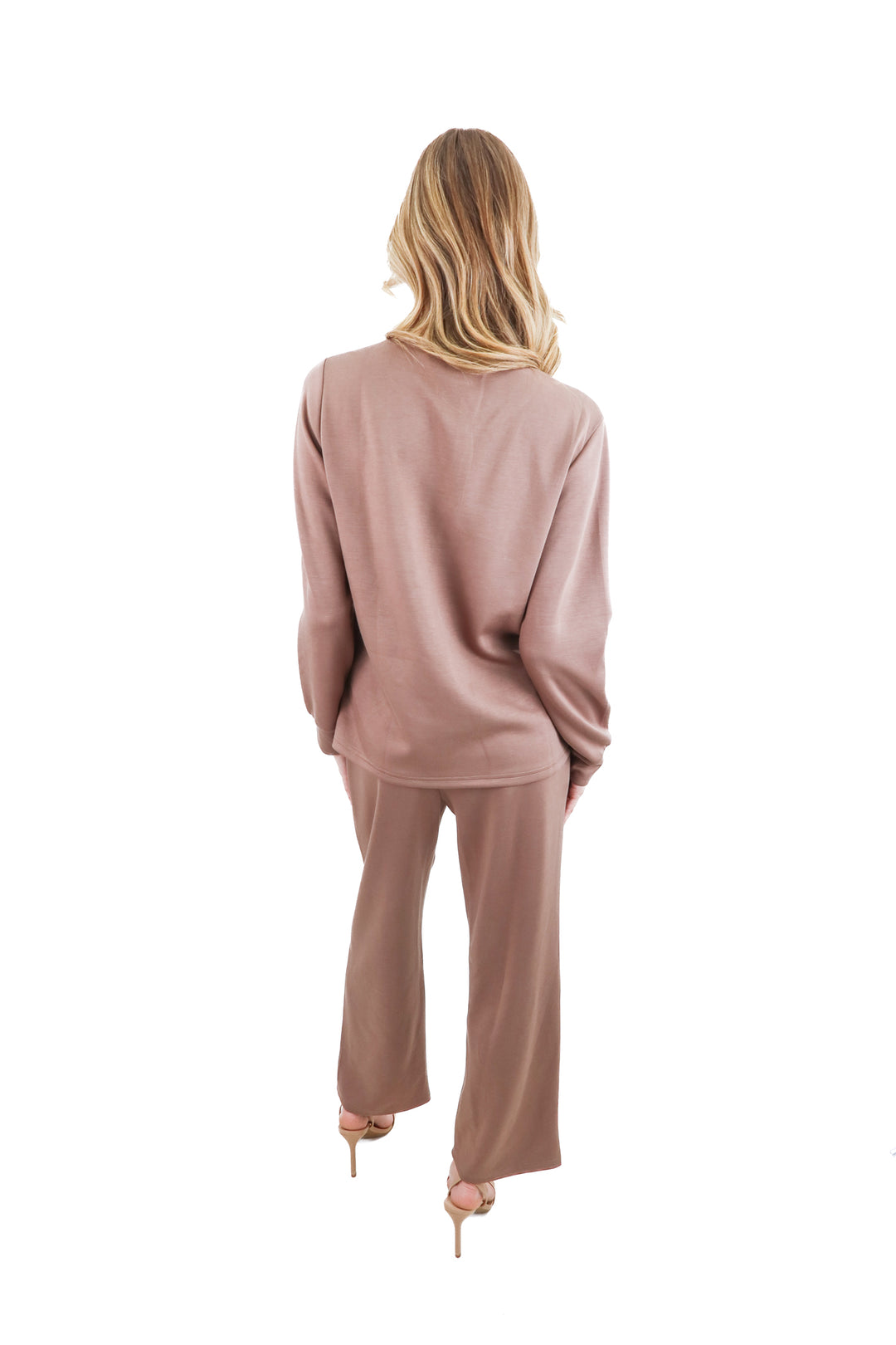 wiholl brown top and pants lounge set nwt (m; retail $45)