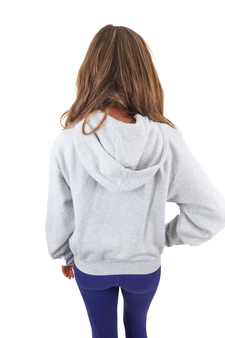 skims grey heathered hoodie (s; retail $88)