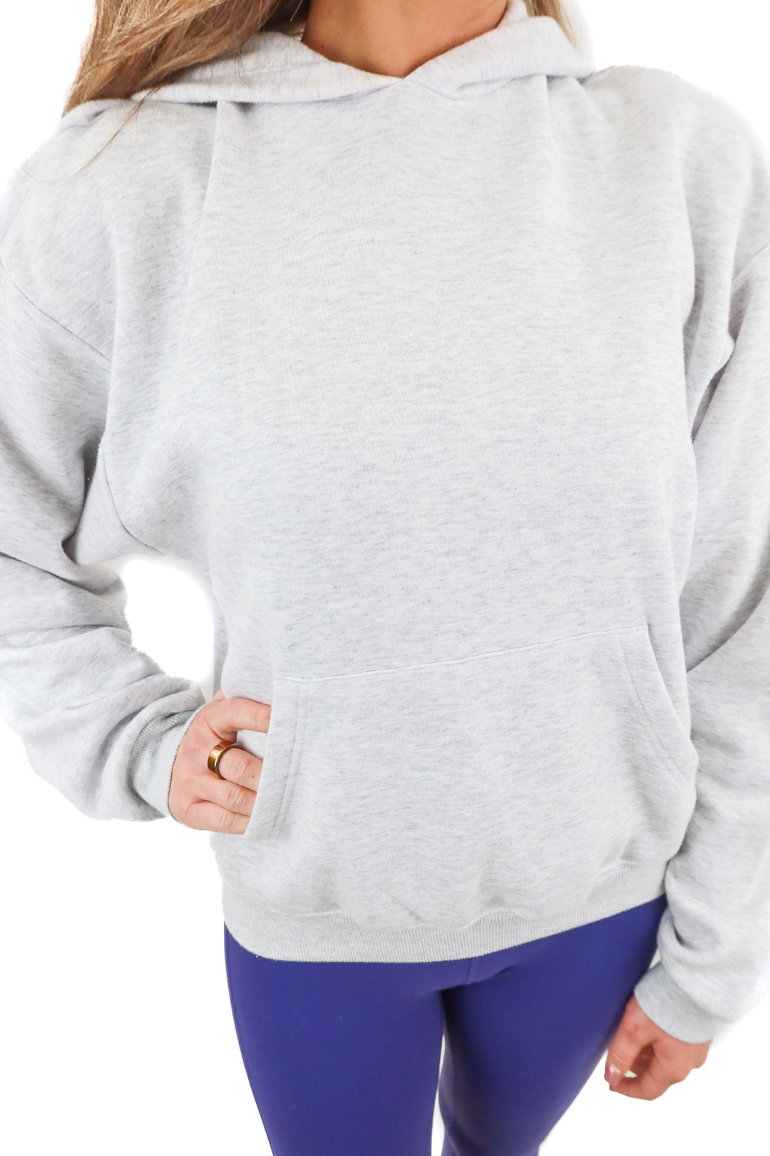 skims grey heathered hoodie (s; retail $88)