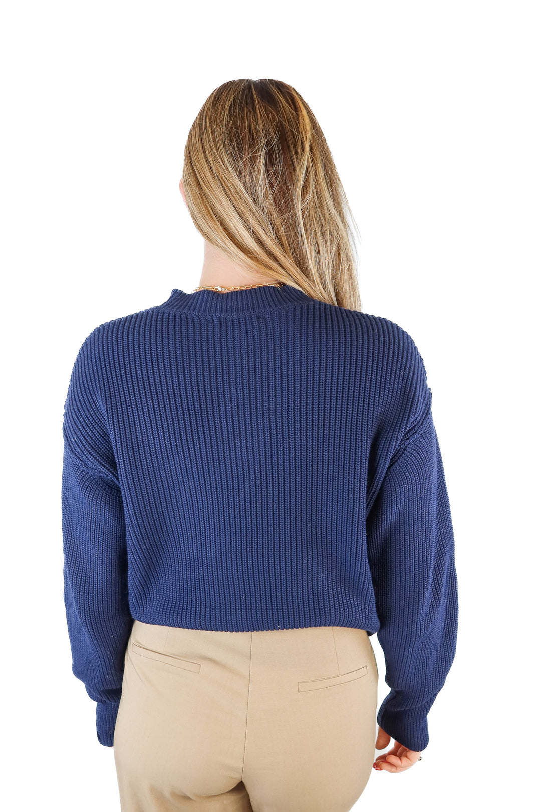 Kittenish navy knit sweater (XS)