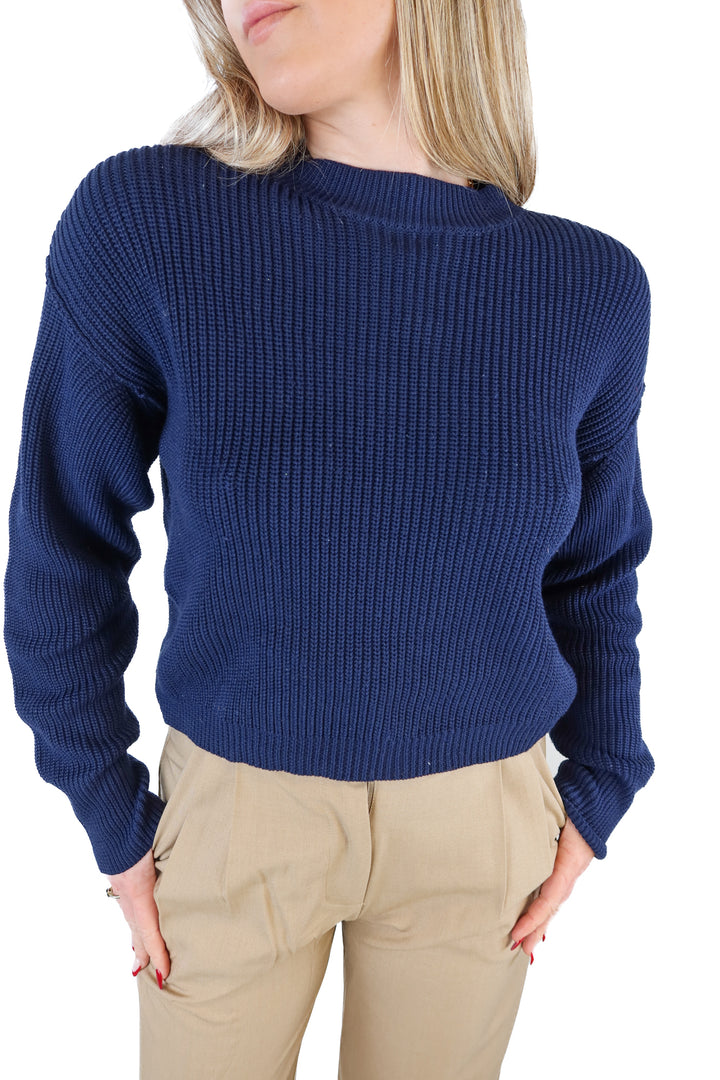 Kittenish navy knit sweater (XS)