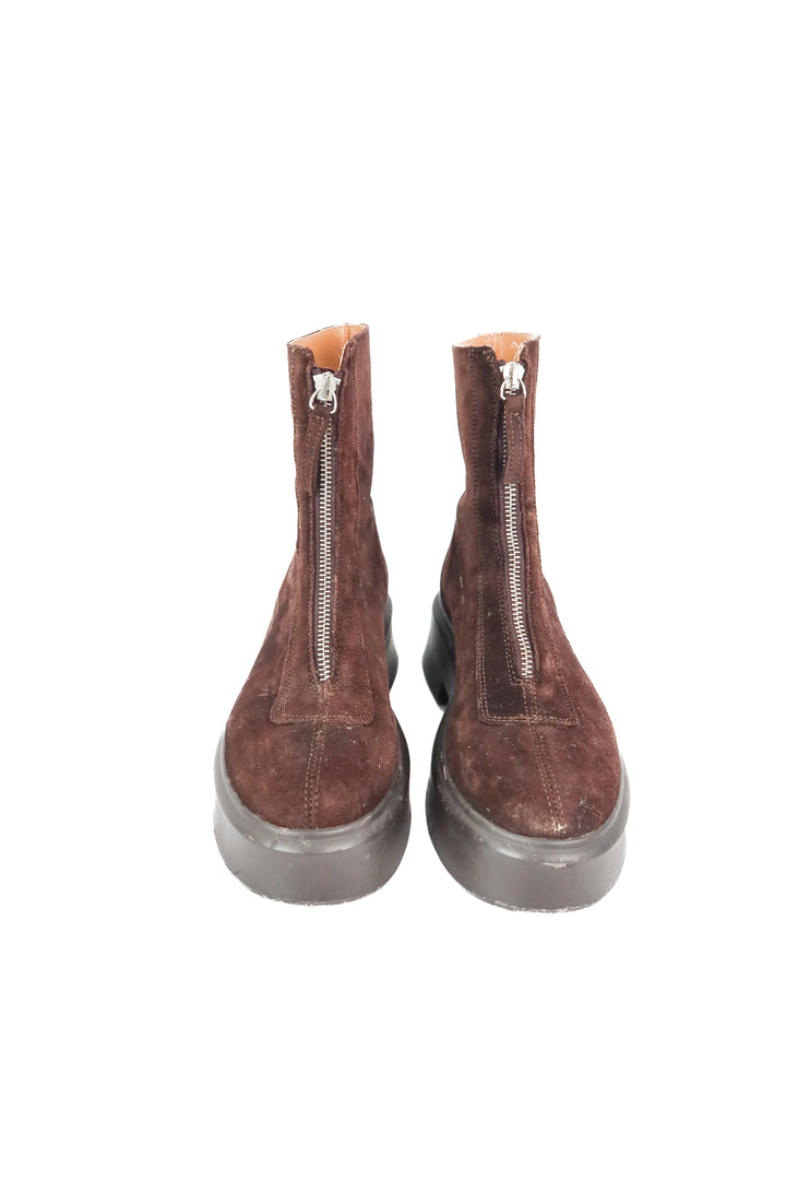 Steve Madden brown suede zip up boots (7)