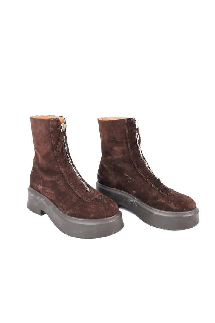 Steve Madden brown suede zip up boots (7)