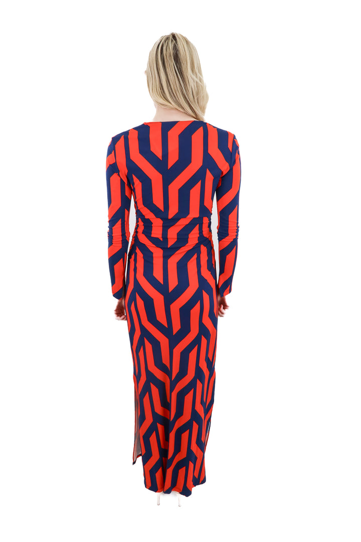 diane von furstenberg zaria stripe dress nwt (s; retail $498)